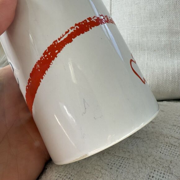 Vintage 80's Apple Employee Coffee Mug Red Brushstroke Open Apple Logo - Picture 9 of 16